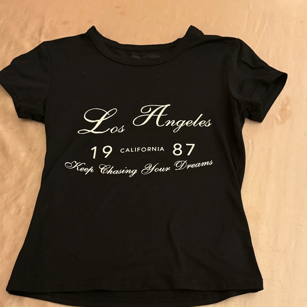 Black Graphic Tee - Los Angeles Design